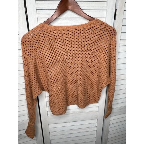 Express Woman's Cropped Burnt Orange Sweater - Picture 7 of 7